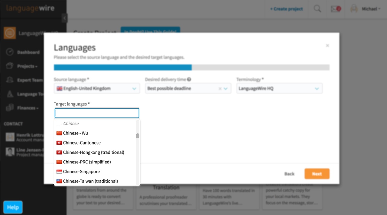 Kinesisk i LanguageWire