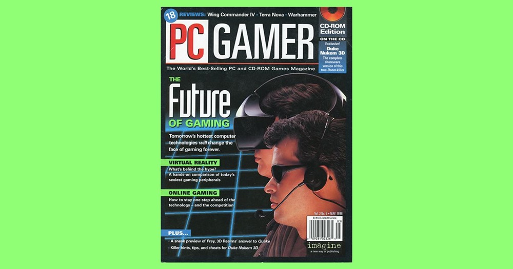 Forside på PC Gamer, maj 1996