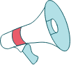 Megaphone icon colored