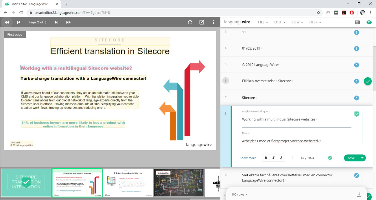 Smart Editor de LanguageWire